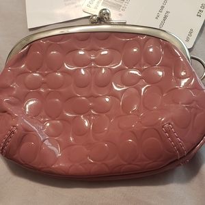 Coach patent emblem coin purse